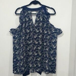 Miss Chievous Floral Mock Neck Sleeveless Top